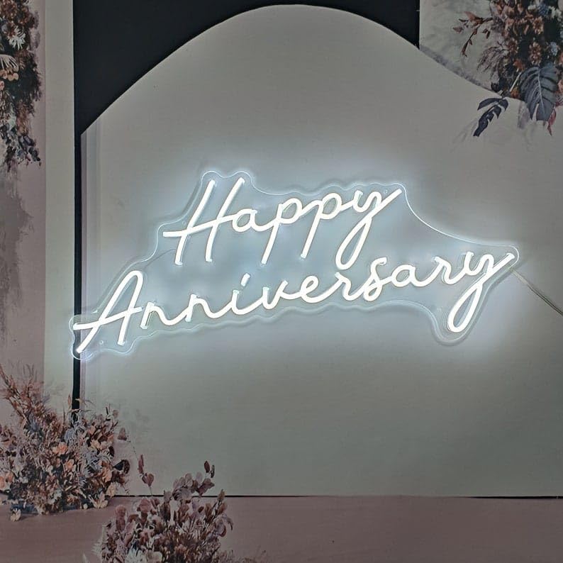 Homely Arts Homelyarts Happy Anniversary Neon Signs Anniversary Party Decoration Name Sign Personalized Custom Neon Sign Happy Anniversary Neon Sign Neon Sign Wedding Neon Sign Anniversary Gift  - Image 4