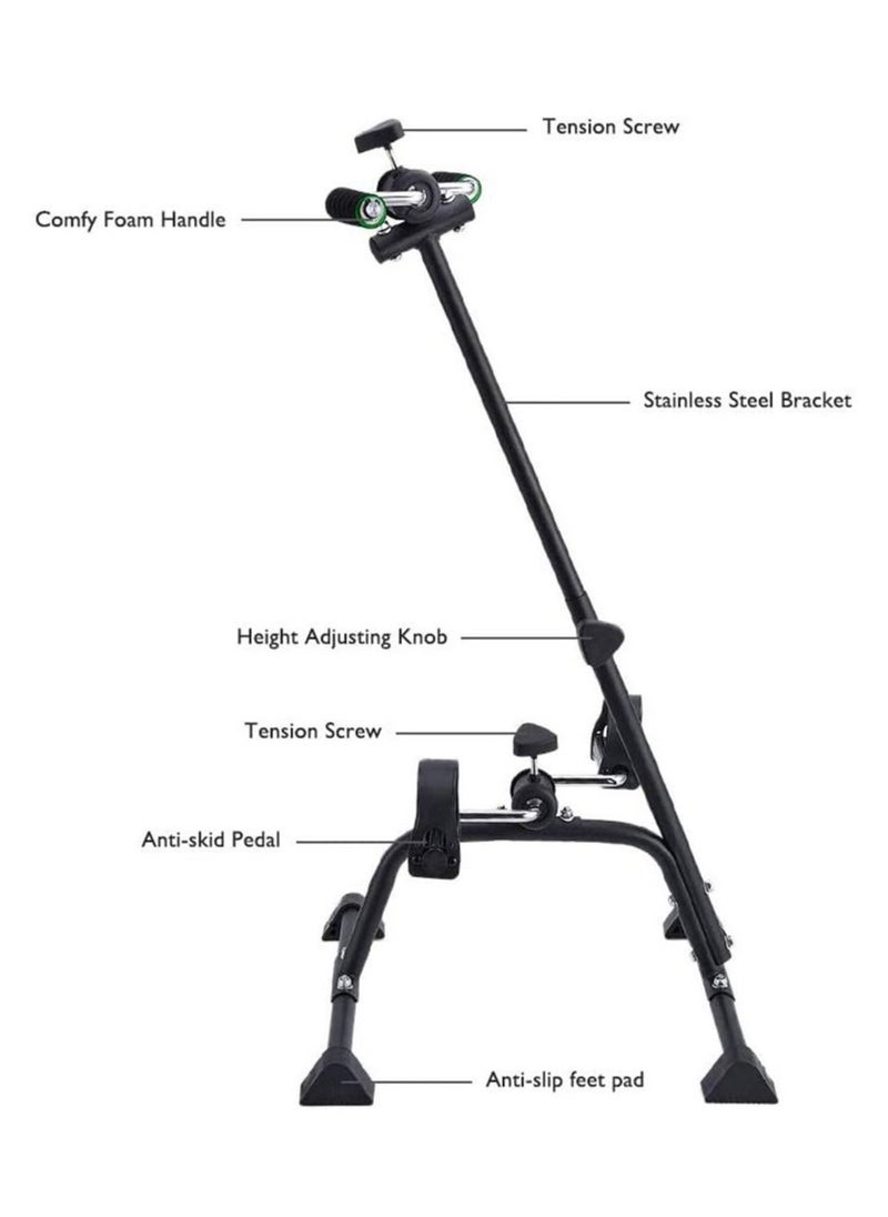 XiuWoo - Pedal Exerciser Bike Hand Arm Leg and Knee Peddler Adjustable Fitness Equipment for Seniors, Elderly Home Pedal Exercise Bike for Total Body - Image 1