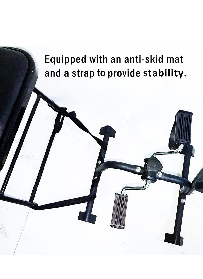 XiuWoo - Pedal Exerciser Bike Hand Arm Leg and Knee Peddler Adjustable Fitness Equipment for Seniors, Elderly Home Pedal Exercise Bike for Total Body - Image 1
