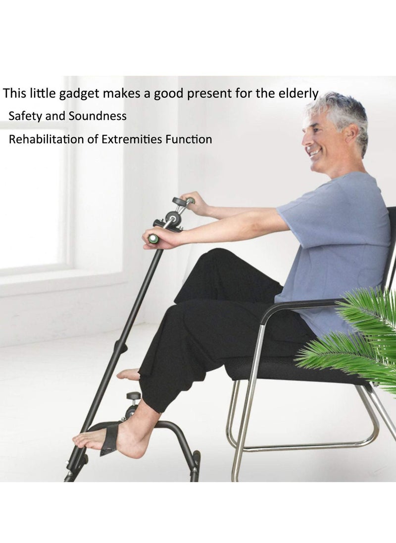 XiuWoo - Pedal Exerciser Bike Hand Arm Leg and Knee Peddler Adjustable Fitness Equipment for Seniors, Elderly Home Pedal Exercise Bike for Total Body - Image 1