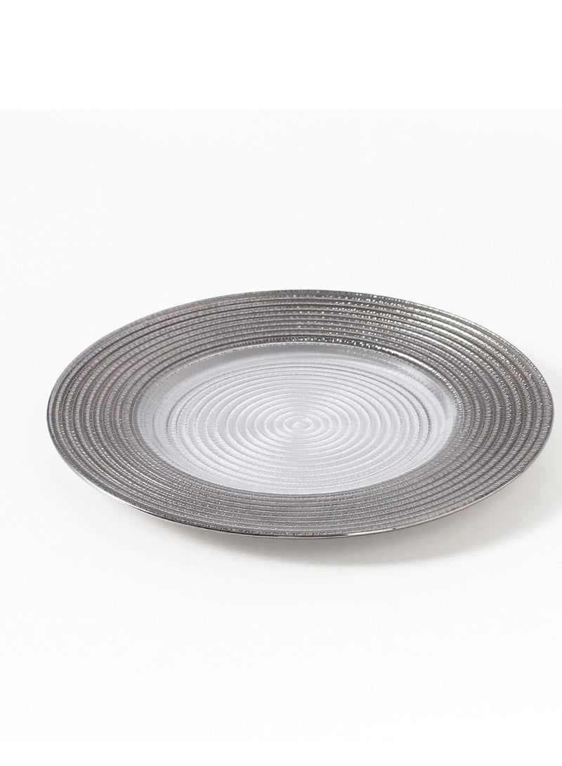 Light Luxury European Style Electroplated Glass Plate Creative Straw Hat Pattern Glass Plate