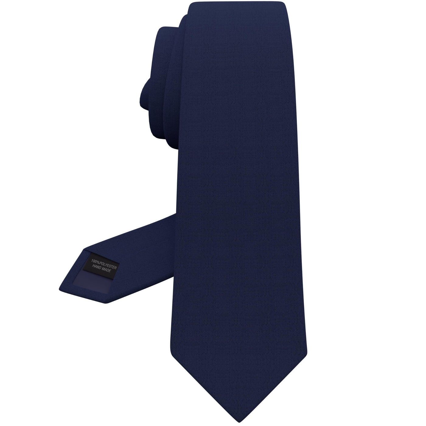 Dark Blue Tie Premium Mens Slim Gabardine Matt Necktie Tuxedo Classic Blue Skinny Premium Corbatas (Navy Blue, Slim 2.35")