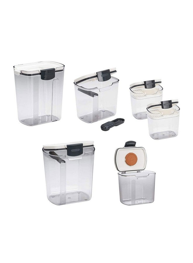 Progressive International Progressive ProKeeper Baker's Airtight Kitchen Storage Canister Container Set for Flour, Sugar & More, Keeps Ingredients Fresh, with Accessories (Multicolor, 6- Piece)  - Image 1