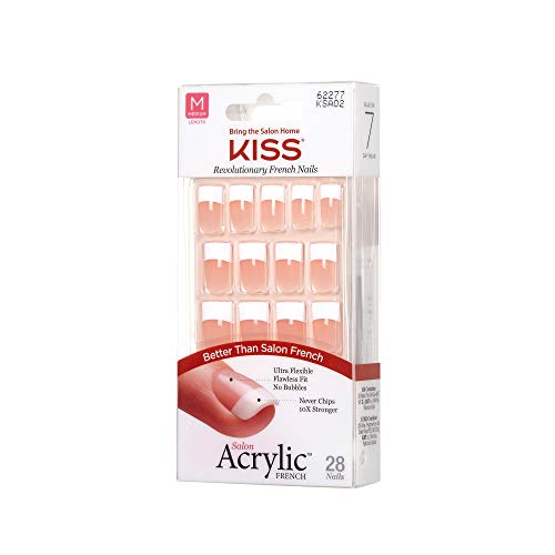 KISS Salon Acrylic French Nails Kit Sugar Rush Medium KSA02 (2 PACK) - Image 2
