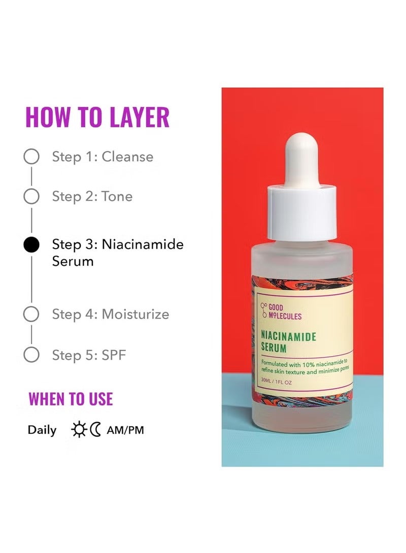 Good Molecules Niacinamide Serum - 10% Niacinamide Balancing B3 Facial Serum for Acne, Tone, Texture - Brightening and Hydrating Skincare for Face - Image 5