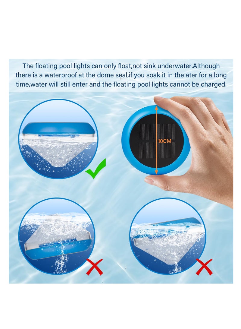 SYOSI Solar Floating Pool Lights,  LED Multicolor RGB Color Changing Solar Pool Lights That Float, Outdoor Waterproof Swimming Pool Accessories for Pool, Pond, Hot Tub, Garden, Party Decoretion - Image 5