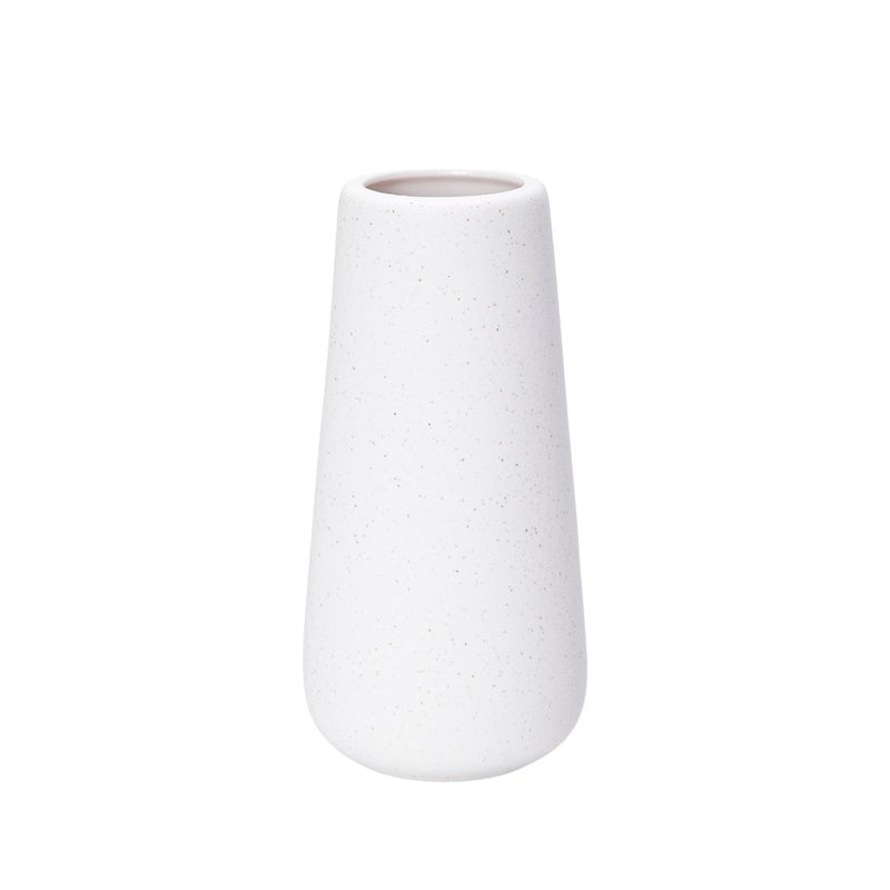 د'يفين ديف D'Vine Dev 8 Inch Ceramic Flower Vase Minimalist Design for Home D؟ Cor Fireplace Bedroom Room Centerpieces Centerpices Office Box Packedged White VS-XH-8SW - Image 1
