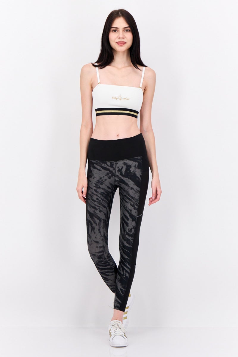 PUMA Women Sportswear Fit Training Leggings, Black/Grey - Image 2