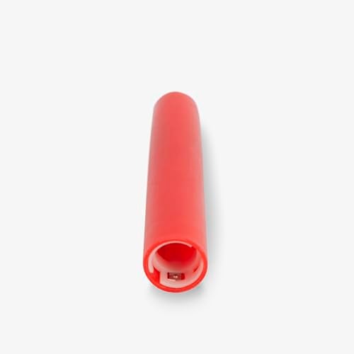 Luminara Set of 2 Flameless Candle Tapers 087 x 67 Flat Top Real Wax Unscented True Red - Image 3