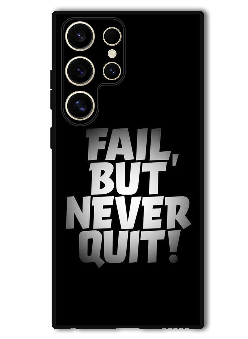 Theodor Protective Case Anti Scratch Shock Proof Bumper Cover For Samsung Galaxy S24 Ultra Fail But Never Quit - Image 1