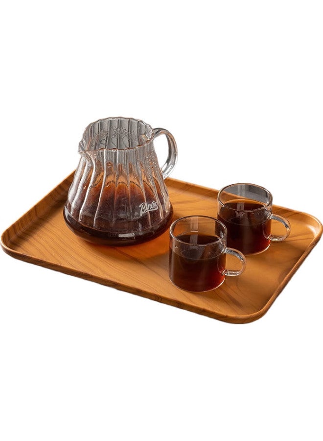 Caizhi (Caizhi) Rectangular Tray Chinese Tea Tray Household Water Cup Tea Cup Fruit Tray Drainage Tray Imitation Wood Grain Large Cz6217 - Image 3