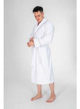 COTTON BOX Classic Bathrobe Set Guher White Men L/XL  - Image 3