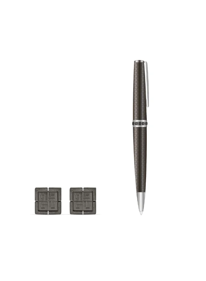 Guy Laroche Luxury Pen & Cufflinks Set Sleek Black Pen and Cufflinks for Men
