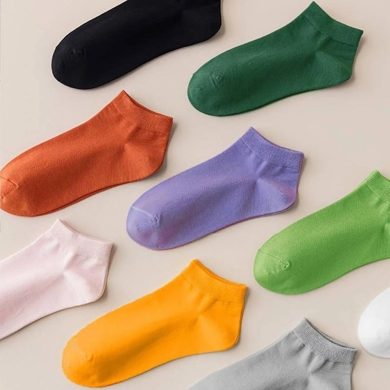 Kral Socks Colorful (6 Pairs) Lycra Cotton Combed Cotton Women's Booties Socks - Image 3