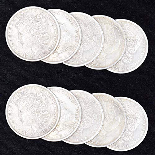 Fogilas 10 Pcs Steel Morgan Dollar 38cm Dia Magic Tricks Can Be Sucked Props Accessories Used AppearingDisappearing Coin Magie Props - Image 1