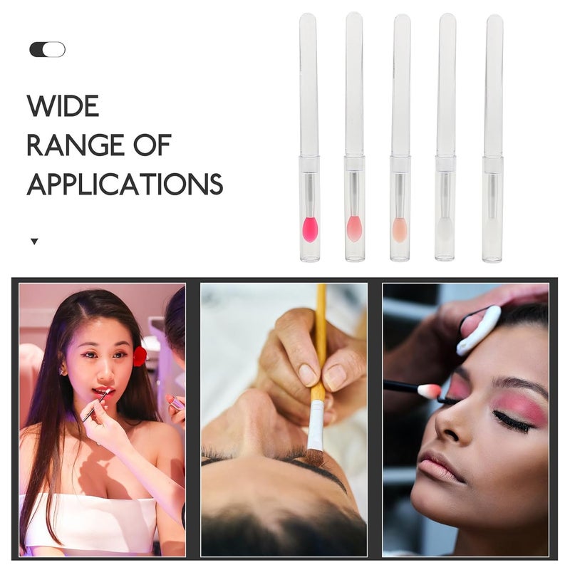 5pcs Silicone Lip Mask Brush Set Reusable Lipstick Applicator Cream Makeup Brush Kit Precision Lip Gloss Tool Makeup Application - Image 3