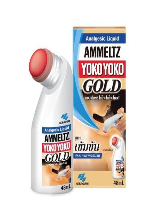 VIRAVIN HOUSEWARE Ammeltz Yoko Yoko Gold Analgesic Liquid, 48mL Roll-On Pain Relief, Anti-inflammatory Formula, White, Fast-Acting with Mess-Free Applicator - Image 1