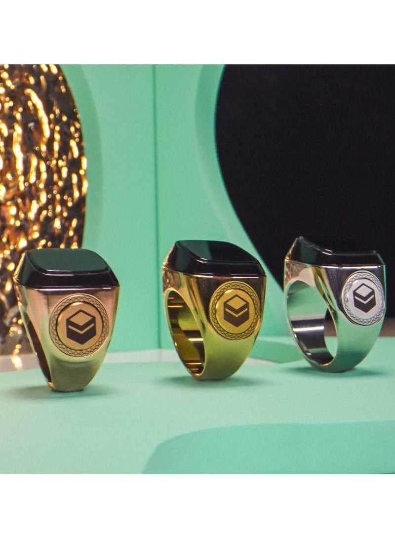 IQibla Zikr lite Smart Tasbih Tally Counter Aluminum Ring Zikr Digital Tasbih 5 Prayer Time Reminder Bluetooth  rose Gold 18mm - Image 3