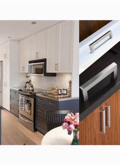Y&D Stainless Steel Handles, SYOSI 3 Pack 5 Inches Kitchen Cabinet Drawer Dresser Hollow Pulls, Cupboard Square Bar Pulls Brushed  - Image 2