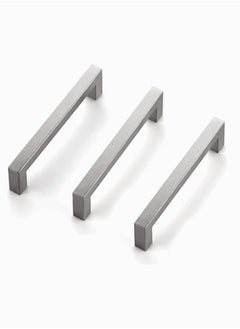 Y&D Stainless Steel Handles, SYOSI 3 Pack 5 Inches Kitchen Cabinet Drawer Dresser Hollow Pulls, Cupboard Square Bar Pulls Brushed  - Image 1