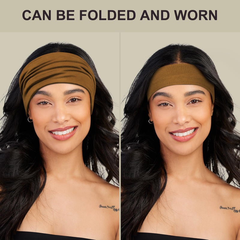 DiyJibb Headbands for Women, 7PCS Wide Cloth Hair Bands for Workout, Yoga, Skincare & Daily Wear, Soft & Stretchy - Image 3