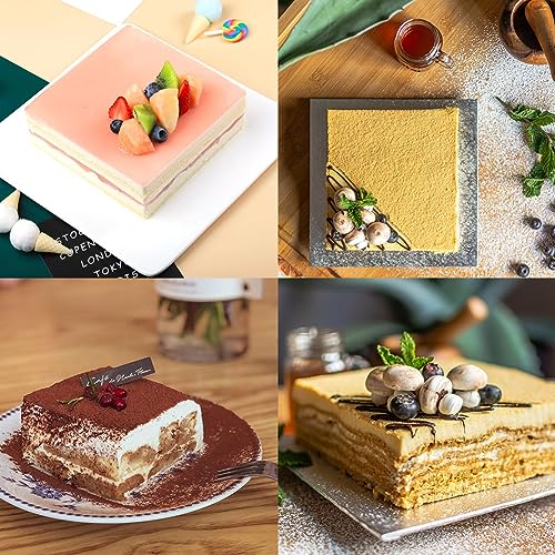 Guowall Stainless Steel Extensible Cake Ring Detachable Square Cake Mold Mousse Ring Nonstick Cheesecake Mould for Baking - 4 x 4 in - Image 5