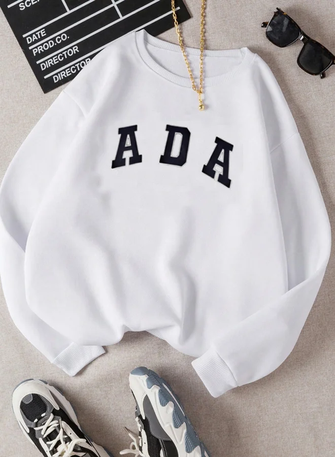 Take Two Take Two Girls Letter Print Long Sleeve Sweatshirt