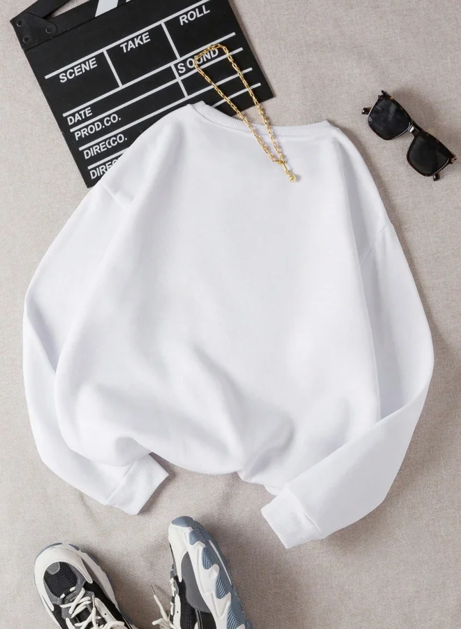 Take Two Take Two Girls Letter Print Long Sleeve Sweatshirt