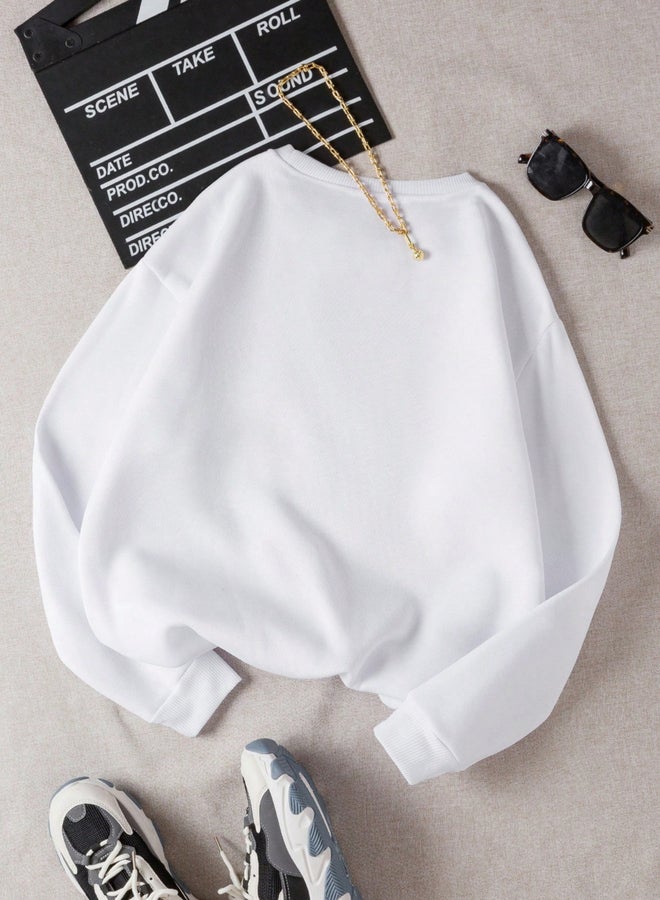 Take Two Girls Letter Print Long Sleeve Sweatshirt - Image 2