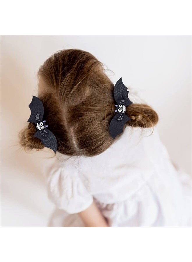 Love Sweety Baby Rose Halloween Headband Infant Pumpkin Hairband Bow Hair Clips (2pc Clips-Bat Wing) - Image 1