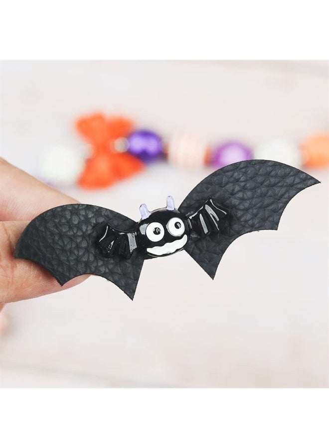 Love Sweety Baby Rose Halloween Headband Infant Pumpkin Hairband Bow Hair Clips (2pc Clips-Bat Wing) - Image 4