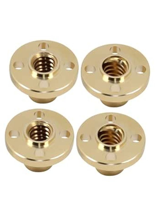 Copper Trapezoidal Screw Nuts 4pcs For Printer Stepper Motor CNC Linear Rail - Image 1