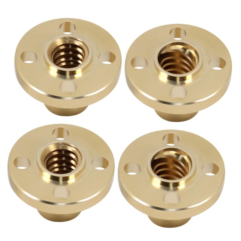 Copper Trapezoidal Screw Nuts 4pcs For Printer Stepper Motor CNC Linear Rail - Image 2