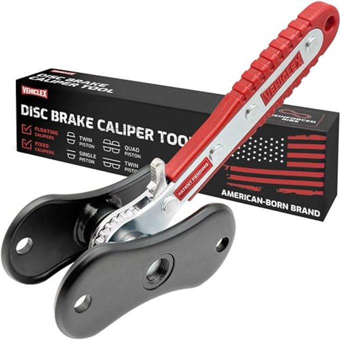 Vehiclex Brake Caliper Compression Tool  Heavy Duty Brake Pad Spreader Tool With Ratcheting Handle & Rib-Reinforced Plates  Caliper Piston Compressor Tool For Cars, Suvs, And Light Trucks - Image 4