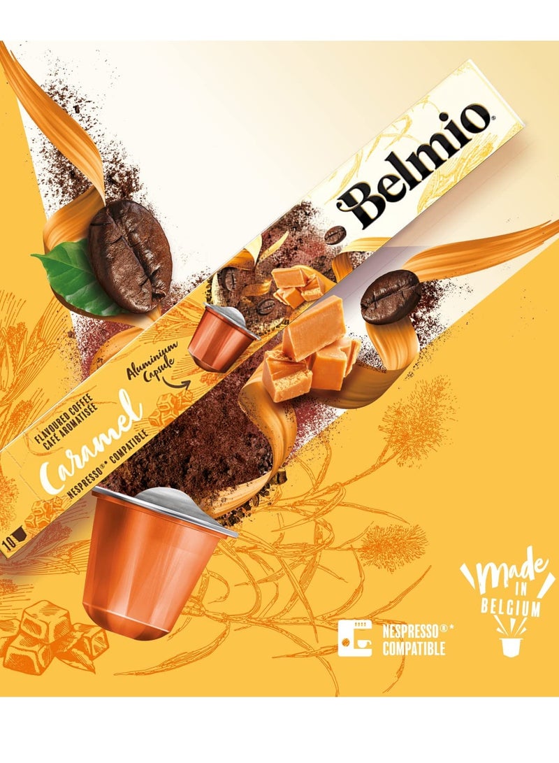 Belmio Coffee Capsules, Flavor Discovery Pack, Vanilla and Caramel, 20 count, Aluminum Compatible Capsules. - Image 3
