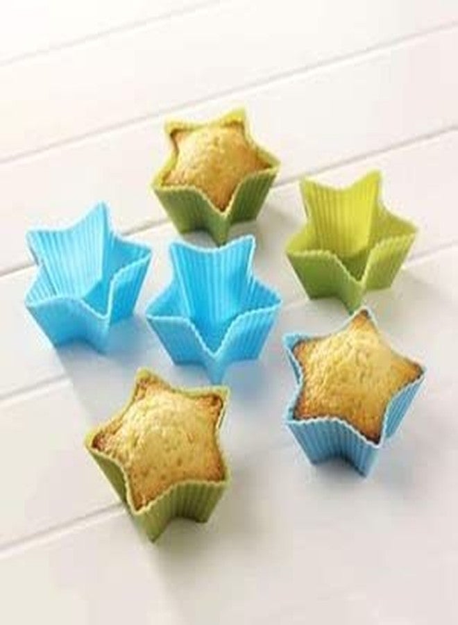 Royals Mix Design 8-Piece Silicone Muffin Cup Cupcake Cake Pudding Candle Jelly Idli Soap Ice Cream Set Moulds - Reusable Non-Stick Cupcake Muffin Liner (Random Colour) - Image 5