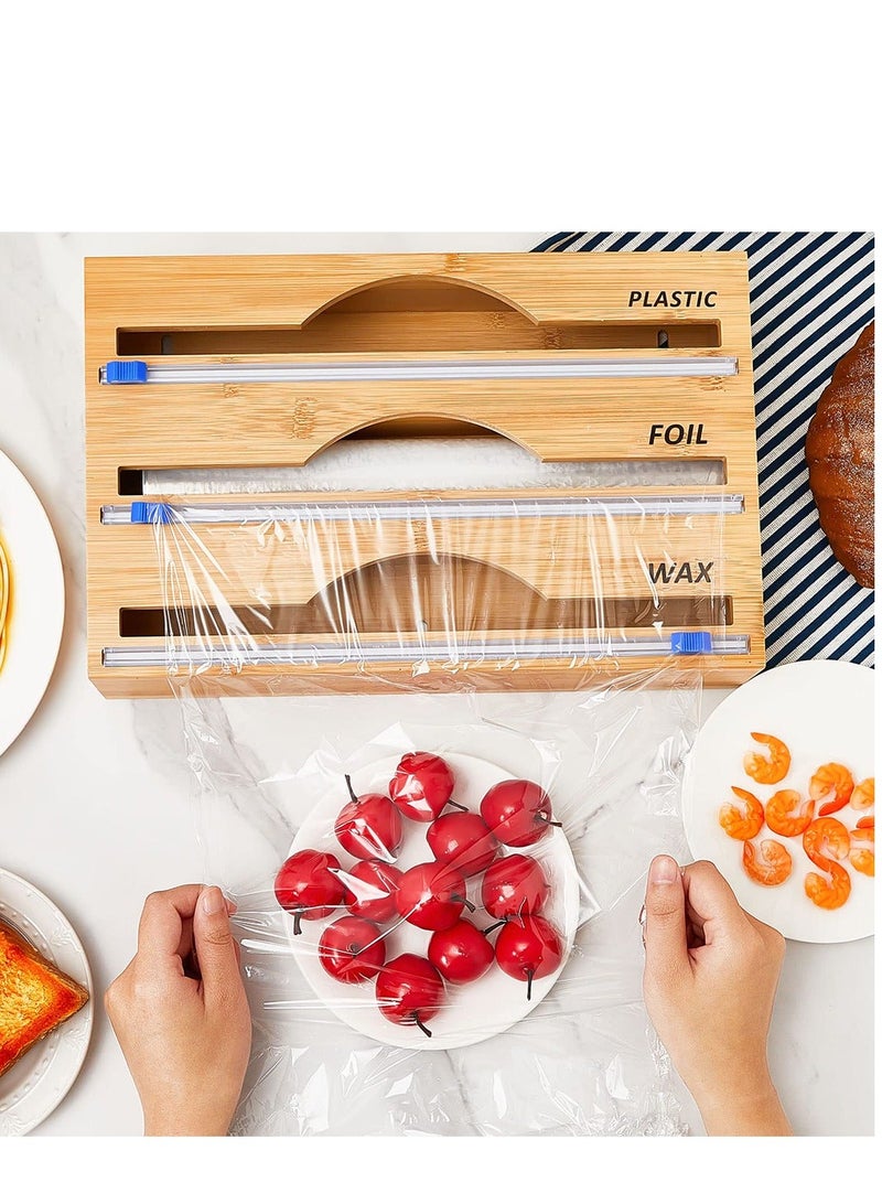 Plastic Wrap Cutter, Aluminum Foil and Wax Paper Dispenser, Self Adhesive Two Way Sliding Tool for Aluminum Foil Paper, Replacements for 12.5 Inches Plastic Food Wrap Cutter 6 pcs  - Image 4