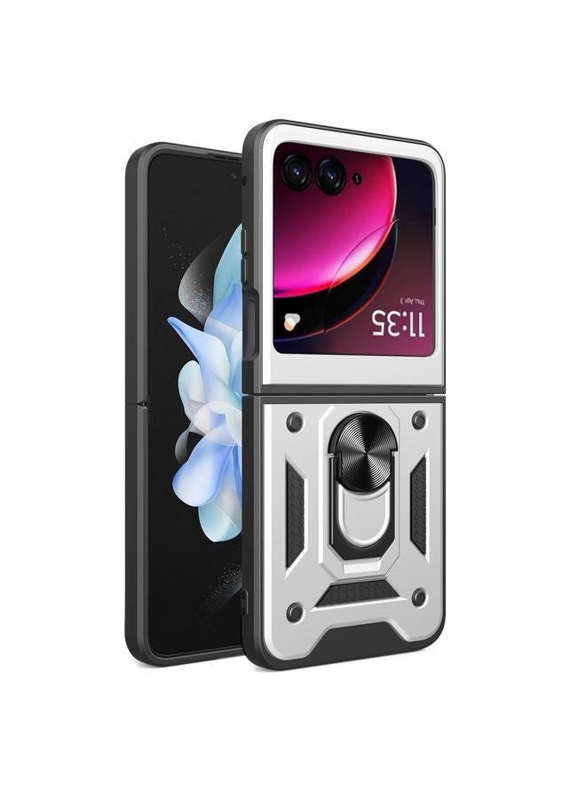 S-TOP Case For Motorola Razr 40 Ultra Armor Ring Holder TPU Hybrid PC Phone Case - Image 1