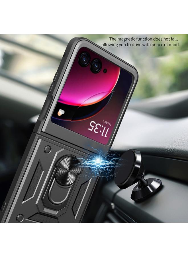 S-TOP Case For Motorola Razr 40 Ultra Armor Ring Holder TPU Hybrid PC Phone Case - Image 5