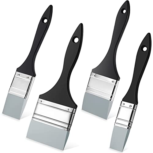 مجموعة فرشاة طلاء سيليكون مكونة من 4 قطع أشكال ملونة فرش سيليكون للرسم بالراتنج فرشاة طلاء مسطحة أدوات أكريليك ومائية 152 253 بعرض