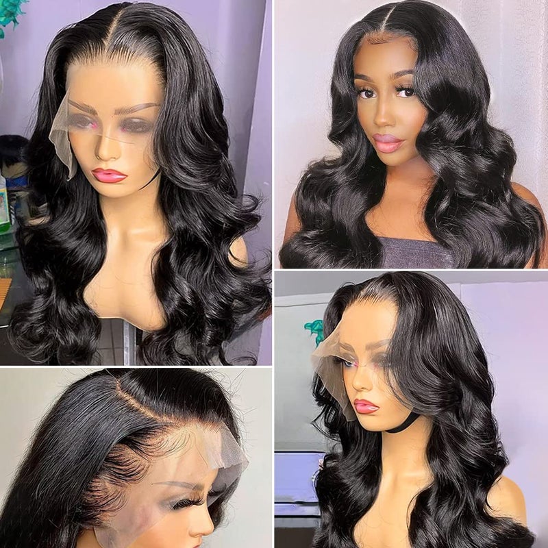 Pizazz Body Wave Lace Front Wigs Human Hair Pre Plucked with Baby Hair 180 Density Glueless Human Hair Wigs for Women 13x4 HD Transparent Lace Front Wigs with Natural Hairline(26 Inch) - Image 2