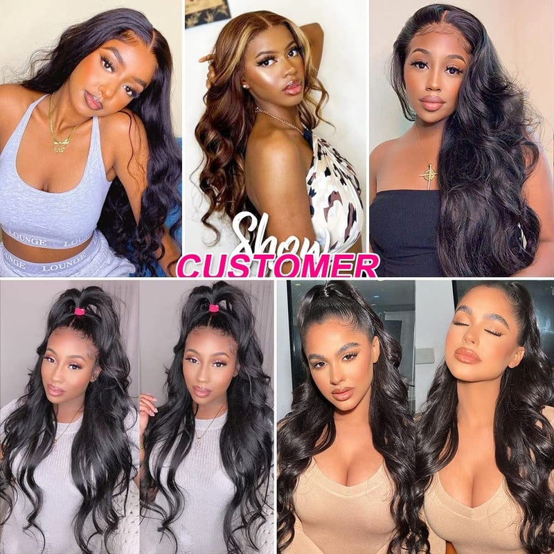 Pizazz Body Wave Lace Front Wigs Human Hair Pre Plucked with Baby Hair 180 Density Glueless Human Hair Wigs for Women 13x4 HD Transparent Lace Front Wigs with Natural Hairline(26 Inch) - Image 5