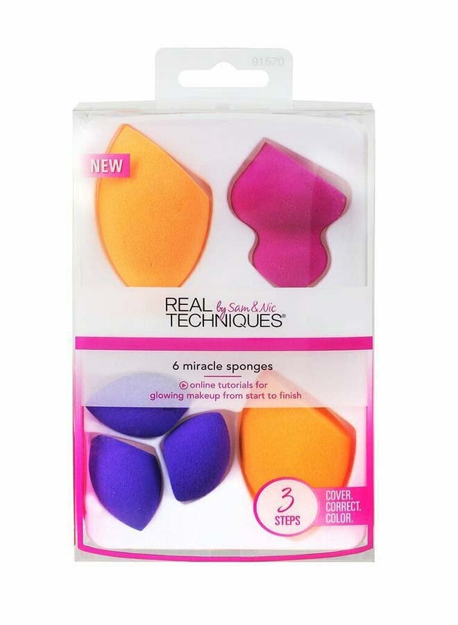 REAL TECHNIQUES 6 Miracle Complexion Sponges Multicolour - Image 3