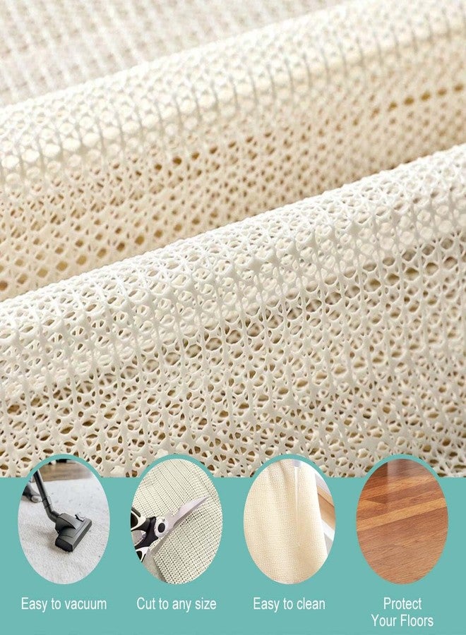 DVECUE Nonskid Pad for Under Tablecloth Rectangle 79×71 Inch Non-Slip Mat for Sheets Rugs Milky White - Image 2