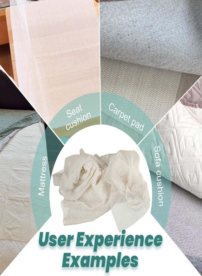 DVECUE Nonskid Pad for Under Tablecloth Rectangle 79×71 Inch Non-Slip Mat for Sheets Rugs Milky White - Image 3