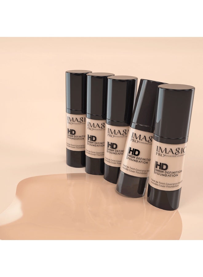 IMAGIC ف foundation IMAGIC HD السائل – 6 درجات, تغطية كاملة, أساس طويل الأمد, مقاوم للماء, لمسة نهائية غير لامعة, مكياج وجه يتحكم في الزيت 22 - Image 5