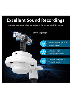 Digipace Gaming USB Microphone for Pc Ps5,Condenser Mic with Quick Mute,Rgb Indicator,Tripod Stand, Pop Filter,Shock Mount,Gain Control  - Image 3