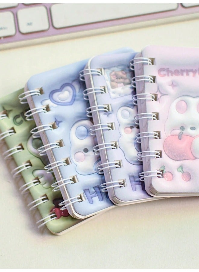 A7 Spiral Bound Notebook With 80 Sheets, 4 Random Cute Patterns For Choice - Image 4