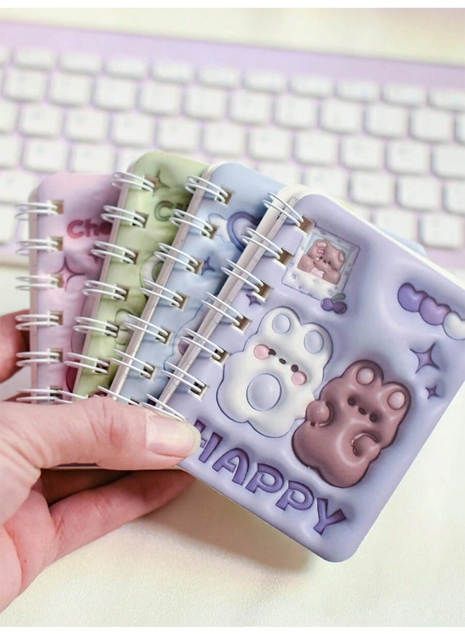 A7 Spiral Bound Notebook With 80 Sheets, 4 Random Cute Patterns For Choice - Image 3