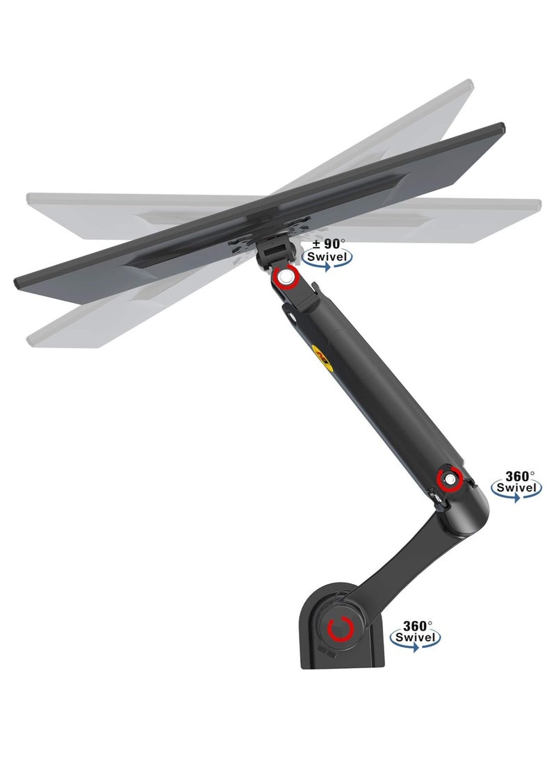 NB North Bayou H100 Desktop Mount Arm Monitor Stand, Desk Mount, Height Adjustable VESA Mount for 17" to 30" Computer Monitor - Holds up to 19.8lbs with C-Clamp Through Grommet,
